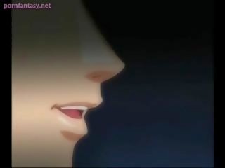 Spútané reťazou anime berie ústa fucked