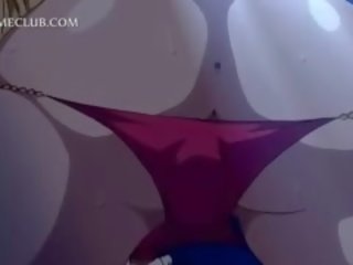 Prsatá anime blondýnka převzetí tuk čurák v těsný prdel otvor