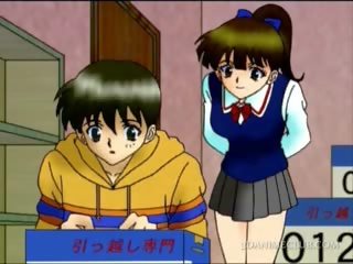 Anime skolniece kopēts zīmējums viņai kails quim uz the duša