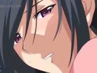 Seksuālā anime skaistule iegūšana mitra cunt paberzējot no viņai atpakaļ