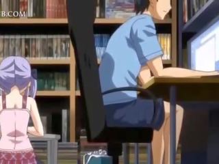 Verlegen anime pop in apron jumping craving piemel in bed