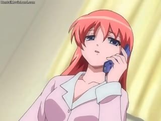 Sexy dhe nxehtë flokëkuqe anime vogëlushe sucks part5
