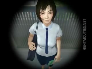 Miela 3d anime mergaitė gauna pyzda trinamas