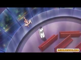 Jepang animasi perawat mendapat bergetar dia bokong