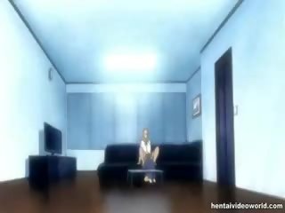 Seksikäs anime tyttö ratsastus iso kukko asti vahva orgasmia