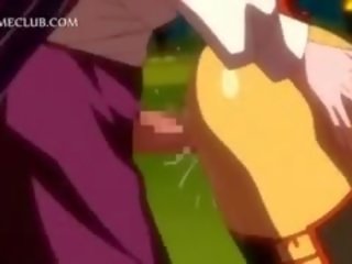 Makea 3d anime punapää saa kuuma elin täynnä kanssa kumulat