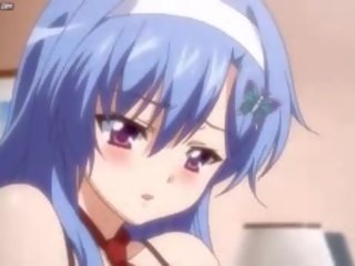 Słodkie anime w pończochy mający seks