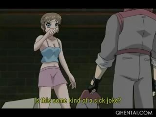 Hentai dziewczyna w ogromny cycki dostaje jej mokre cipka rozbita w liny
