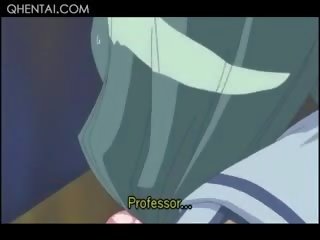Nerātnas hentai profesors smashing viņa studenti ciešas vāvere