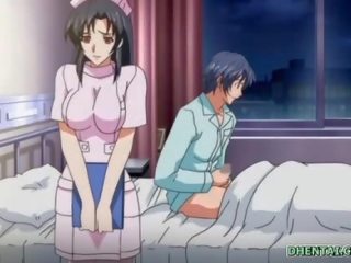 Hentai enfermeira a assistir dela paciente fodido em o hospital quarto