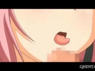 Rózsaszín hajú anime iskola guminő eszik fasz tovább térd