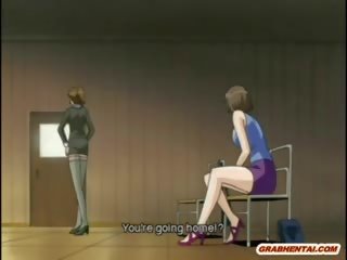 Hentai nauczycielka standing assfucked w the toaleta
