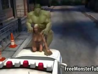 Foxy 3d babeh gets fucked by the incredible hulk