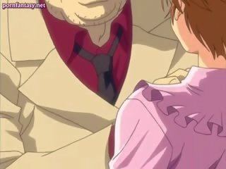 Anime guru menggosok yang zakar/batang