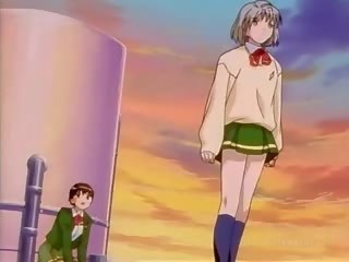 Sensueel anime siren fantasizing over seks in douche