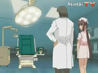 Sensual hentai enfermeira fica fodido
