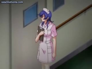 Animasi perawat perempuan mendapat mani