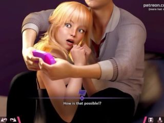 Double Homework &vert; concupiscent blonde teen mademoiselle tries to distract partner from gaming by showing her fabulous big ass and riding his cock &vert; My sexiest gameplay moments &vert; Part &num;14