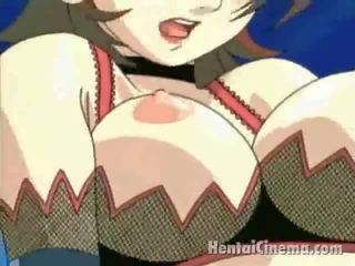 Punainen tukkainen anime äkäpussi sisään kuuma lingeria saaminen vaaleanpunainen nipps kiusoitteli mukaan hänen poikaystävä