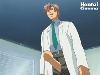 Hentai Doctor Takes His Huge Penis Out Of His Pants And