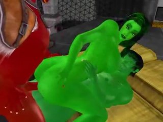 [fantasy-3dsexvilla 2] she-hulk 性交 由 一 demon 和 該 hulk 在 3dsexvilla 2