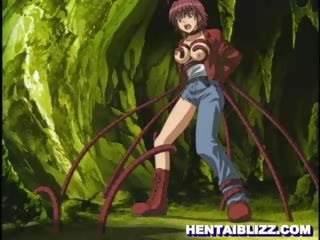 Manga gadis menangkap dan seksual serangan oleh tentacles