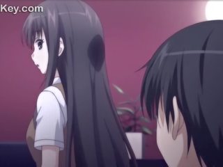 Animen flicka fucks hans classmates penisen för tuition