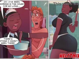 Fucking the tremendous maid&excl; Mop on the maid&excl; The Naughty Animation Comics