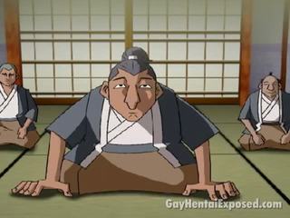Slikts anime homoseksuāls kam a dubļains samurai fantāzija